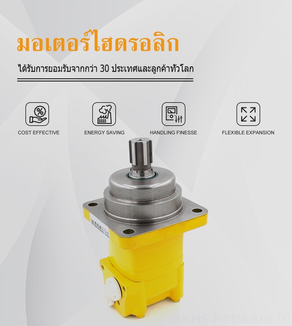 มอเตอร์ไฮดรอลิกไซโคลอยด์ BM5W 195 ซีซี/รอบ 75 ลิตร/นาที มอเตอร์ไฮดรอลิก